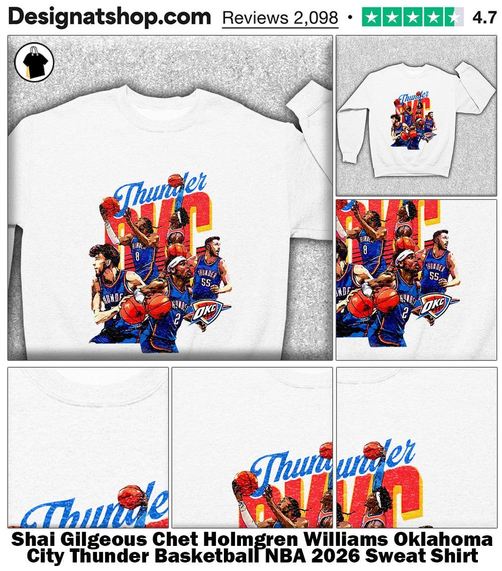Shai Gilgeous Chet Holmgren Williams Oklahoma City Thunder Basketball NBA 2026 shirt