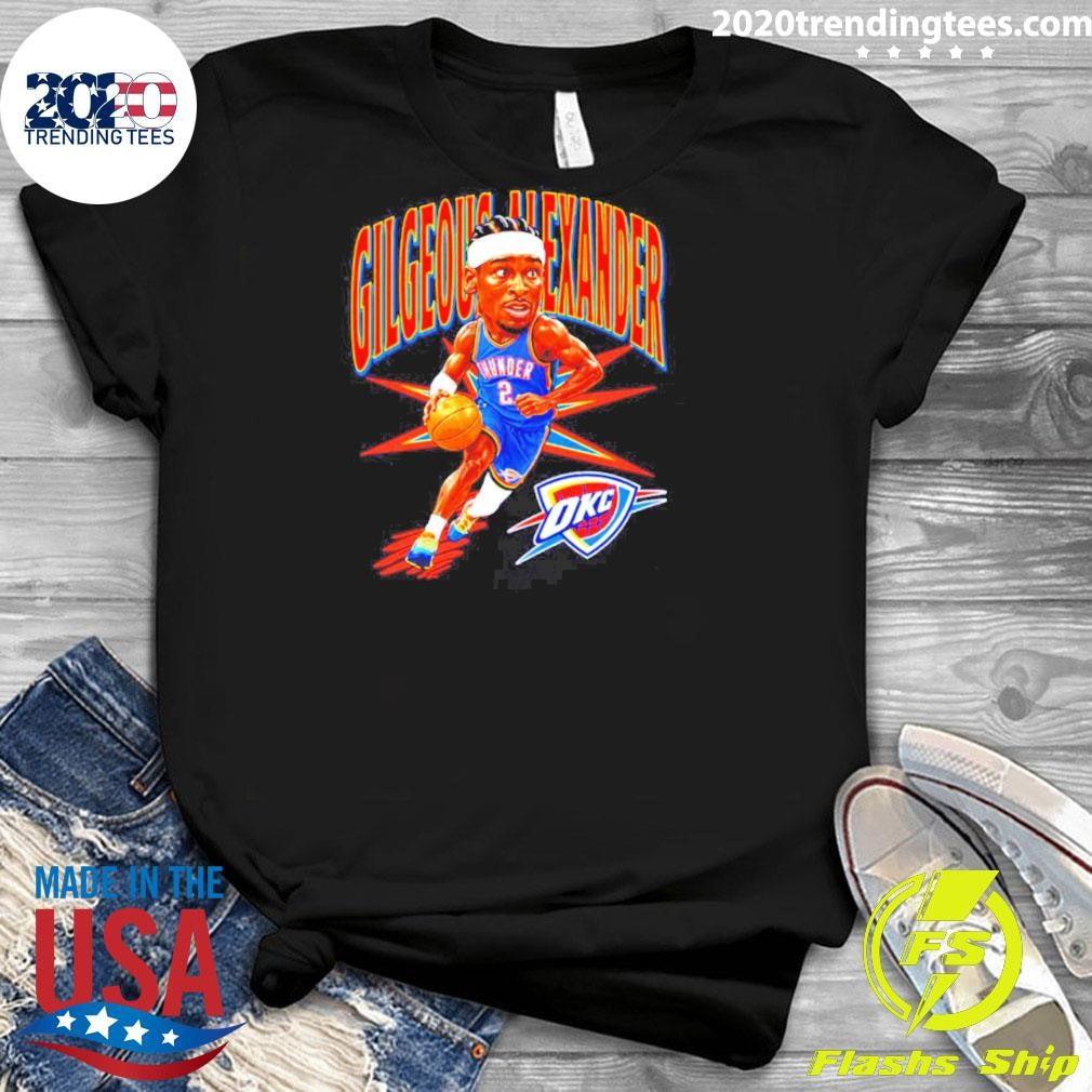Shai Gilgeous-alexander Oklahoma City Thunder Big Head Shirt