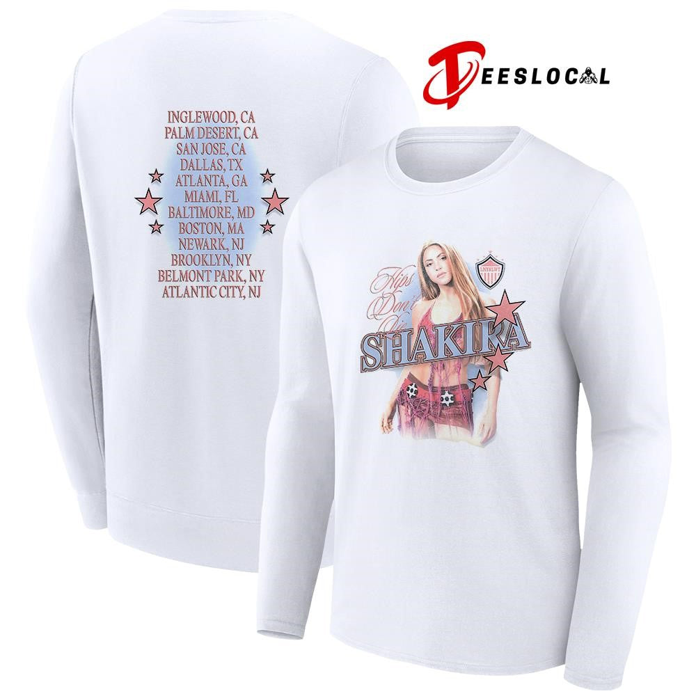 Shakira hips don’t lie cities graphic shirt