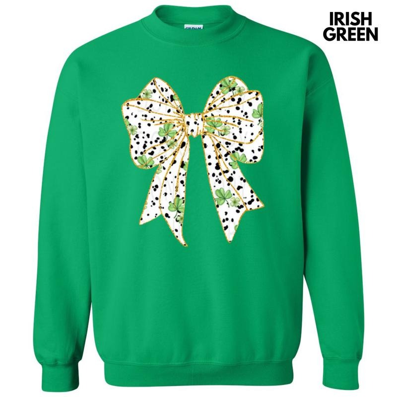 Shamrock Black Dot Bow Shirt Hoodie Sweatshirt