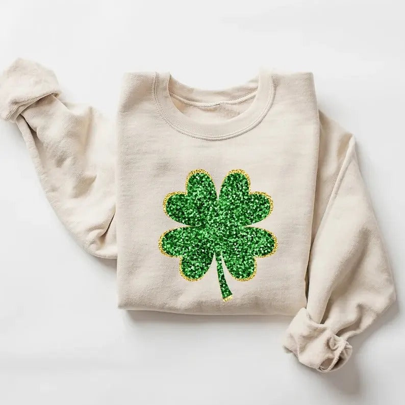 Shamrock Happy Patrick's Day Sweatshirt and Hoodie, T-Shirt | PrintMintTees.com