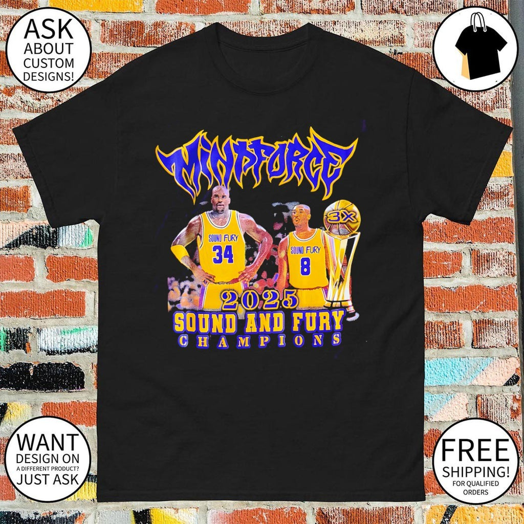 Shaquille O’Neal and Kobe Bryant Sound and Fury Los Angeles Lakers Basketball Champions shirt