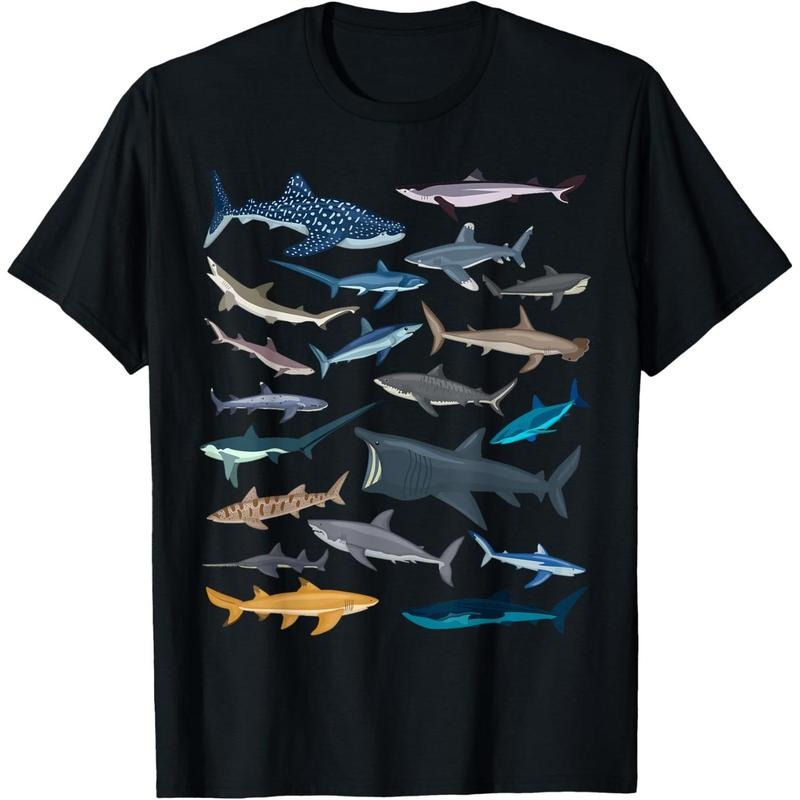Shark Collage T-Shirt made in usa Hoodie Sweatshirt | PrintMintTees.com