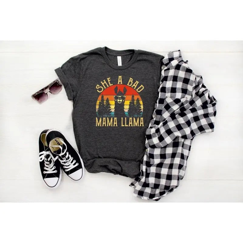 She A Bad Llama Shirt, Mother Shirt, Motherhood Shirt, Mother's Day Shirt Hoodie Sweatshirt | PrintMintTees.com