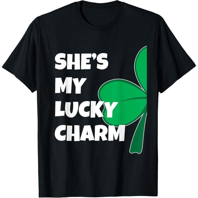 She's My Lucky Charm Funny St Patricks Day Couple T-Shirt made in USA Hoodie Sweatshirt | PrintMintTees.com