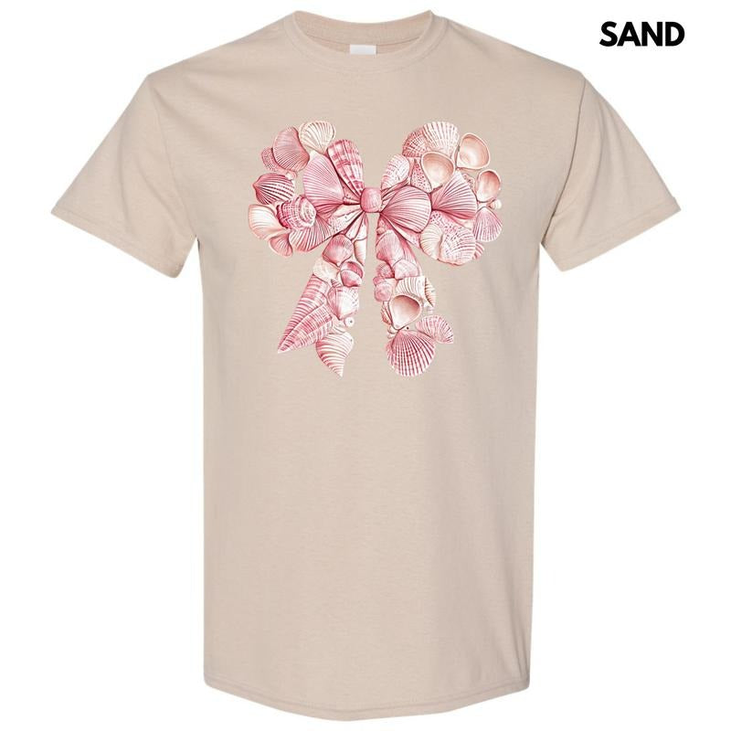 Shell Coquette Bow Gildan Short Sleeve T-Shirt Hoodie, Sweatshirt | PrintMintTees.com