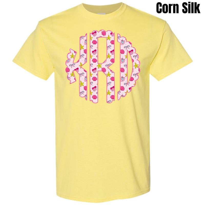 Shells & Bows Monogram Gildan Short Sleeve 'NLB' Shirt Hoodie Sweatshirt