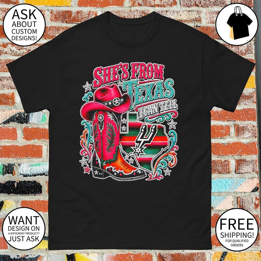 She’s From Texas Spurs I can tell San Antonio Spurs Basketball 2026 shirt