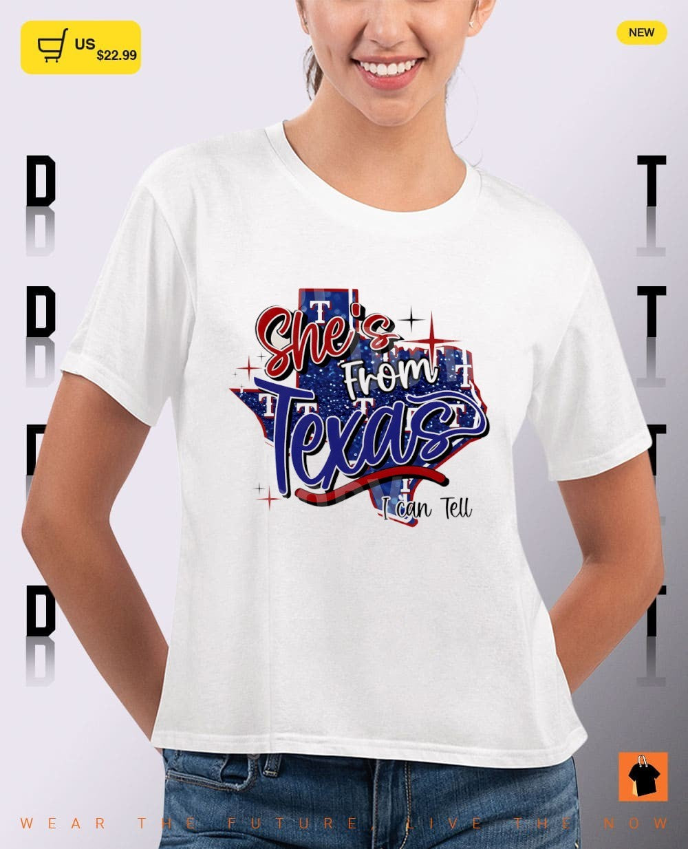 She’s from Texas I Can Tell Rangers FC Choosin Texas Map shirt