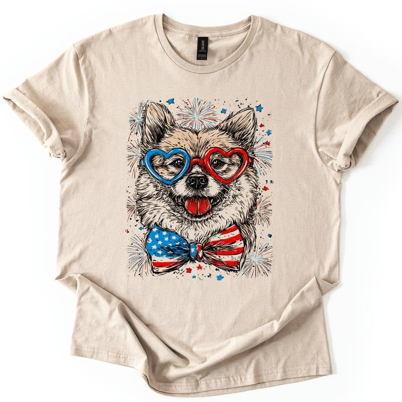 Shiba Inu Patriotic Dog USA America Pet Lover 4th July Soft Soft T-Shirts, Hoodie, Sweatshirt