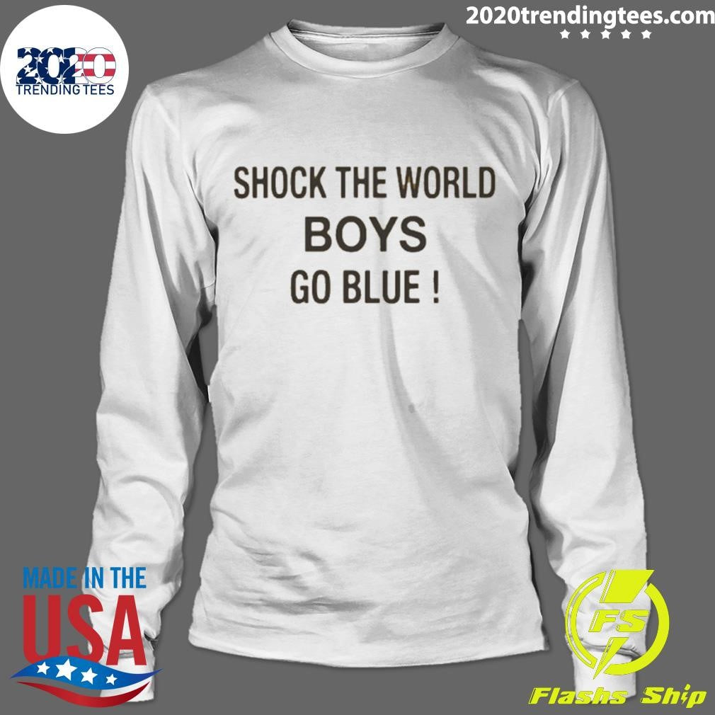 Shock The World Boys Go Blue Michigan Basketball Shirt