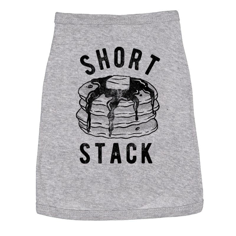 Short Stack Dog Shirt Funny Breakfast Pancakes Food Shirt For Puppy Funny Food Puppy Shirt Light Grey Hoodie Sweatshirt