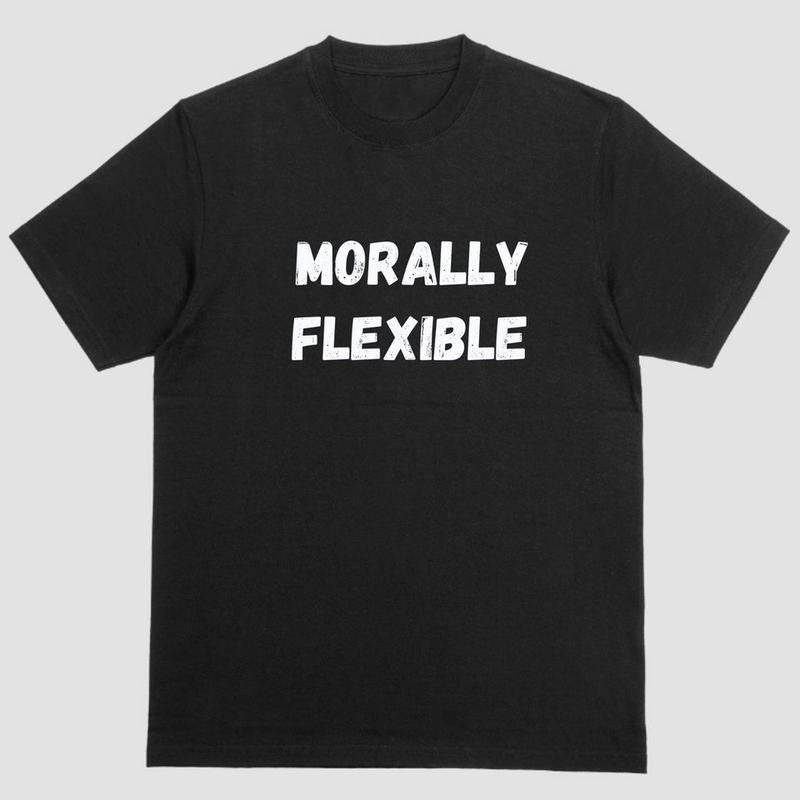 Short sleeve shirt MORALLY FLEXIBLE Hoodie Sweatshirt | PrintMintTees.com