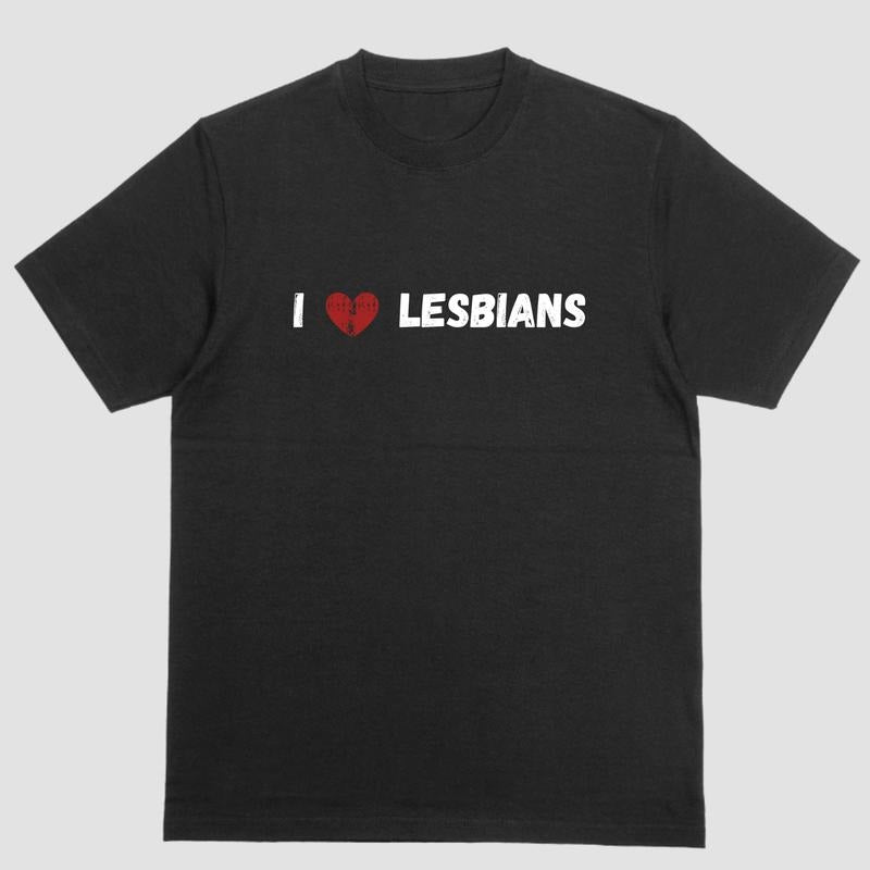 Short sleeve shirt, I LOVE LESBIANS Hoodie Sweatshirt | PrintMintTees.com
