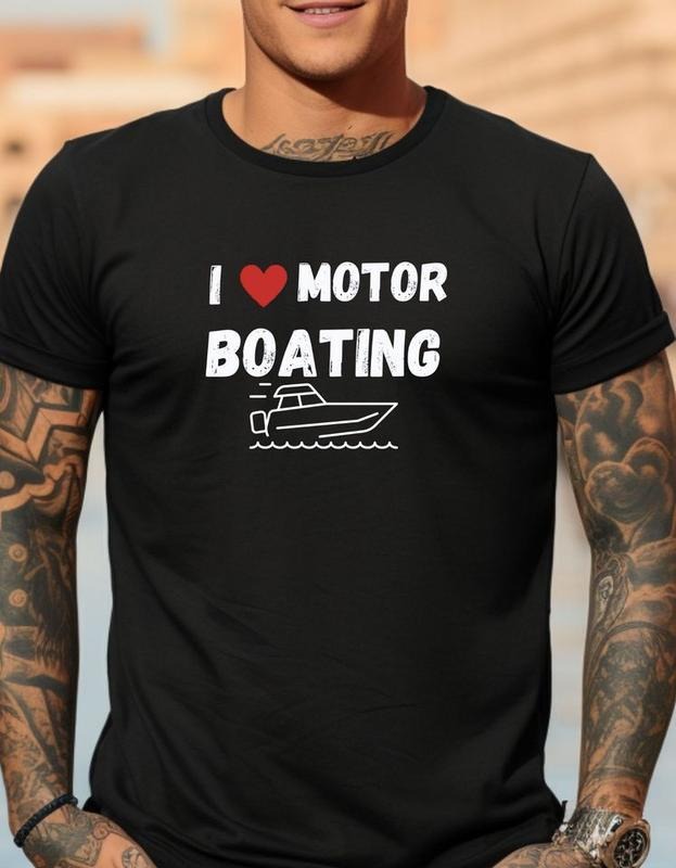 Short sleeve shirt, I LOVE MOTOR BOATING Hoodie Sweatshirt | PrintMintTees.com