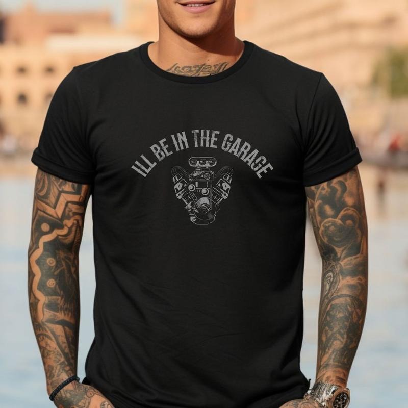 Short sleeve shirt, ILL BE IN THE GARAGE Hoodie Sweatshirt | PrintMintTees.com
