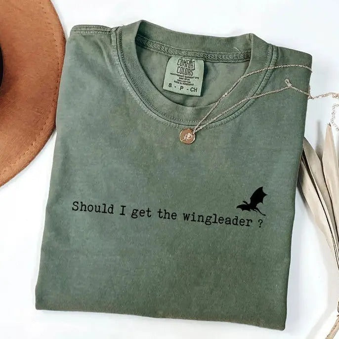 Should I get the Wingleader Comfort Colors Shirt, Basgiath War College Tee, Fourth Wing Shirt, Violet Sorrengail, Bookish...