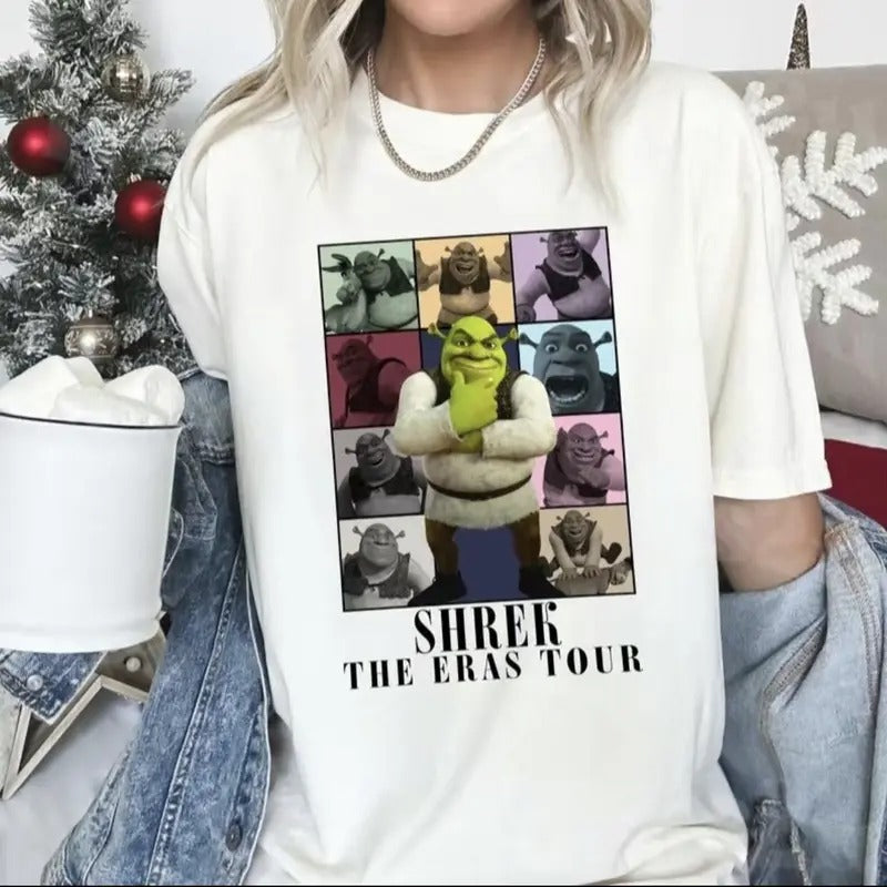 Shrek The Eras Tour Shirt, Gift Unisex T-Shirt, Bella Canvas Crewneck Graphic Unisex T-Shirt Casual Fabric Hoodie Sweatshirt