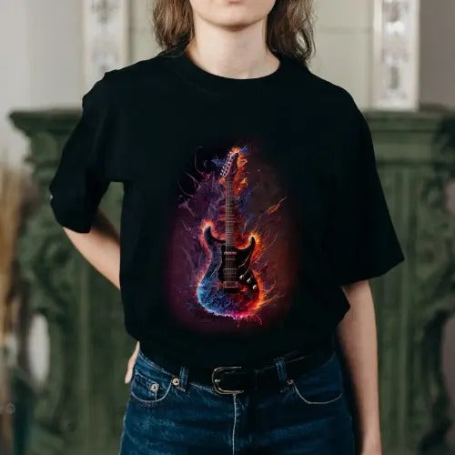 Sick Electric Guitar T-Shirt - Cool Rock Guitar Shirts made in usa Hoodie Sweatshirt | PrintMintTees.com