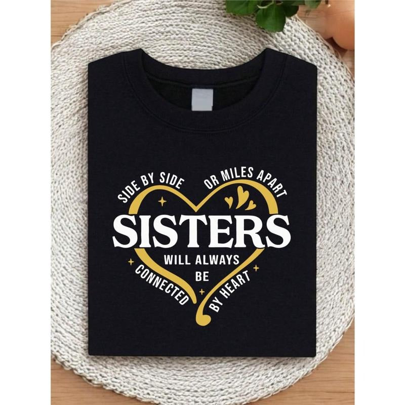 Side By Side Or Miles Apart Sisters T-Shirt, Sister Trip 2025 Shirt, Sister Vacation Matching Outfit, Weekend Trip Shirts...