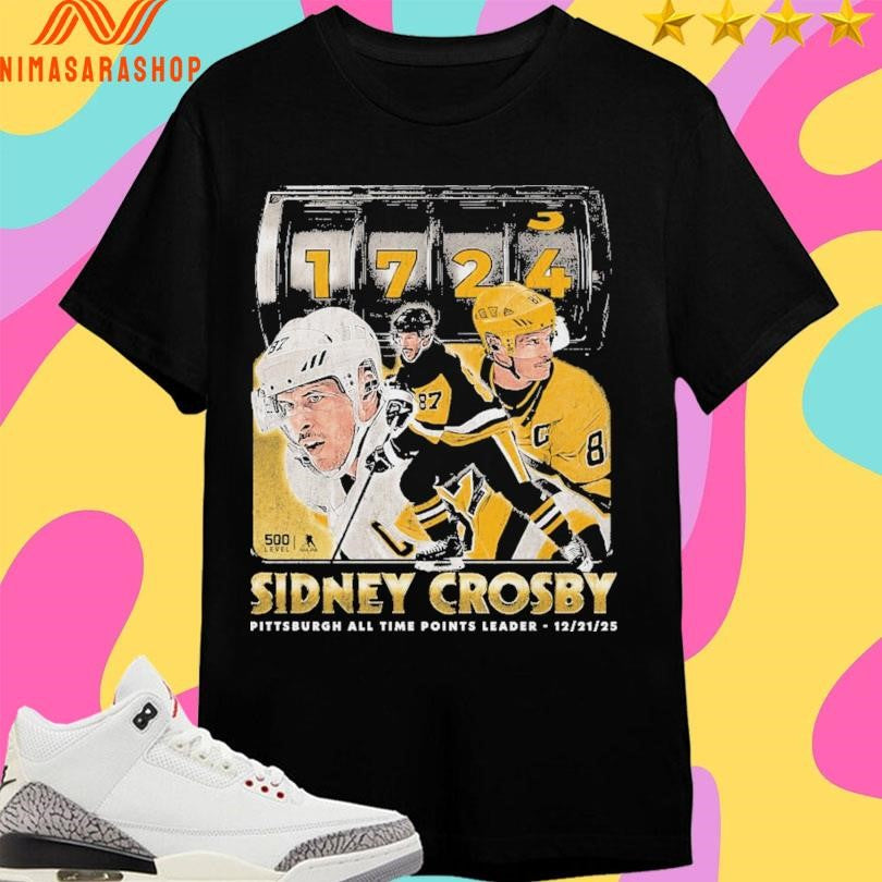 Sidney Crosby Pittsburgh All Time Points Leader 12 21 25 Shirts