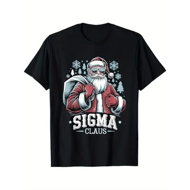 Sigma Claus Cool Santa Funny Christmas Rizz Rizzler Meme Theme T
