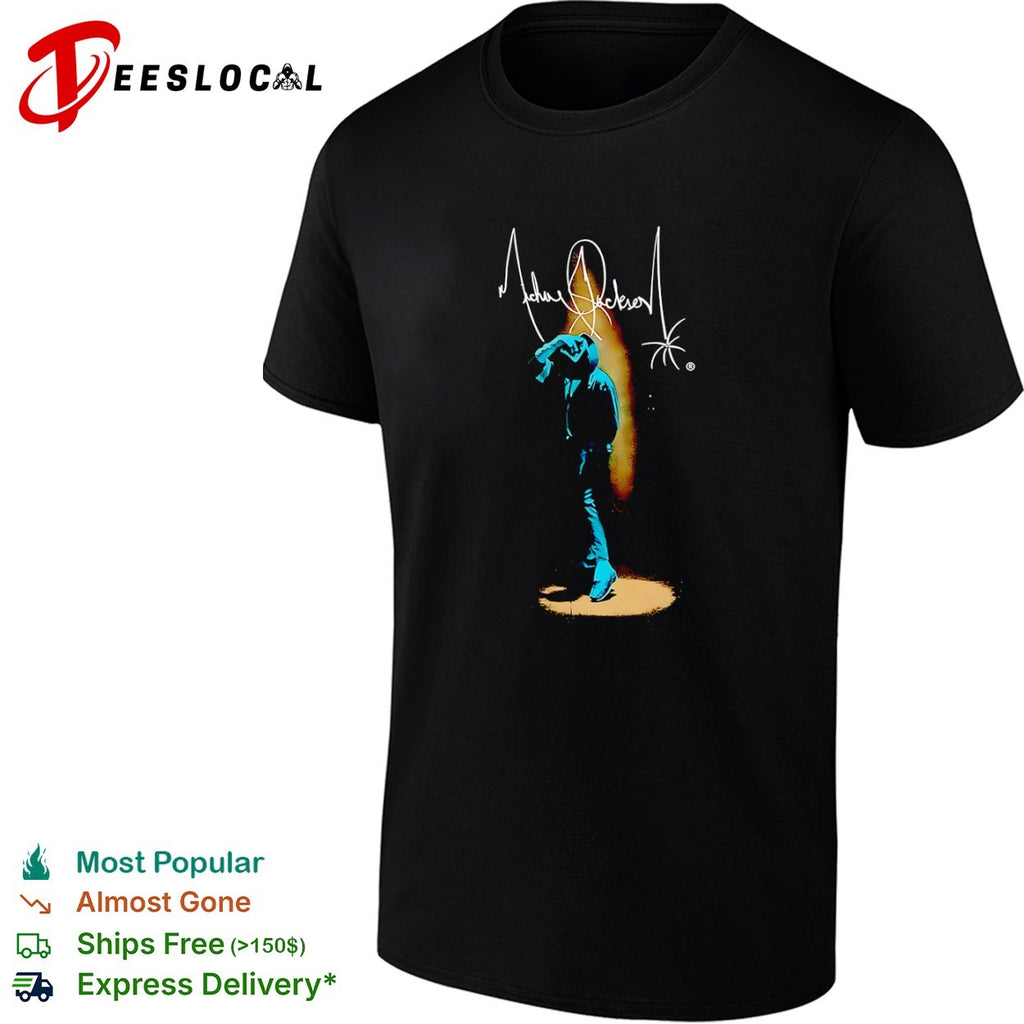 Signature Silhouette Spotlight King of Pop Music Icon Concert shirt