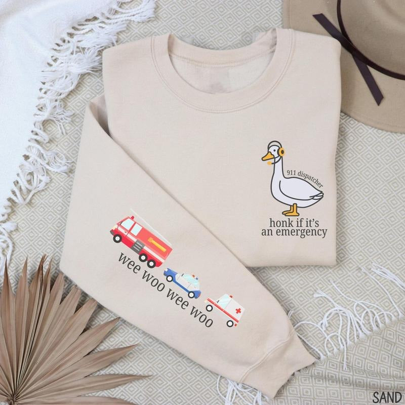 Silly Goose Dispatcher Sweatshirt, 911 Dispatch Crewneck Sweater, Emergency Dispatcher Shirt, 911 Operator Gift, Gift for...