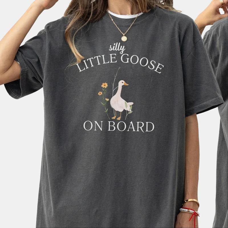 Silly Goose Pregnancy Announcement Shirt, Funny Goose Bump Pregnant Tshirt, Maternity Clothing Gift, First Time Mom...