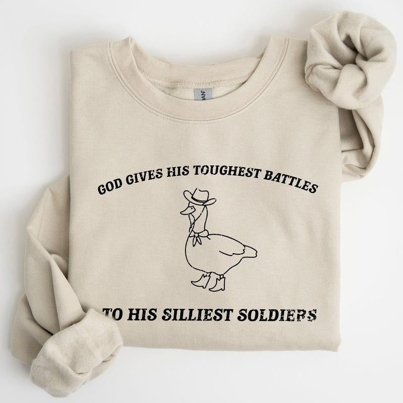 Silly Goose, Funny, Aesthetic Sweatshirt Casual Cotton T-Shirts, Hoodie | PrintMintTees.com