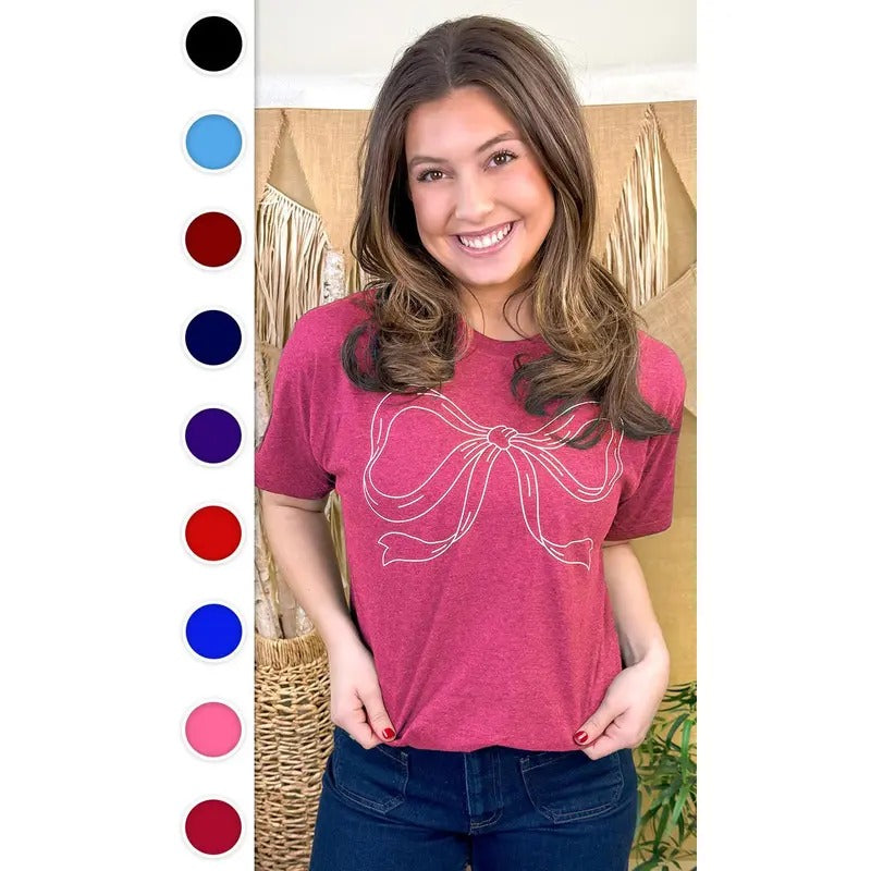 Simple Bow Graphic T-Shirt Hoodie Sweatshirt | PrintMintTees.com