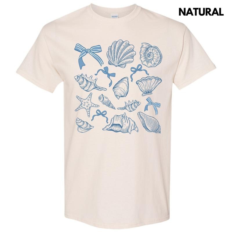 Simple Seashells Gildan Short Sleeve T-Shirt 'NLB' Hoodie Sweatshirt | PrintMintTees.com