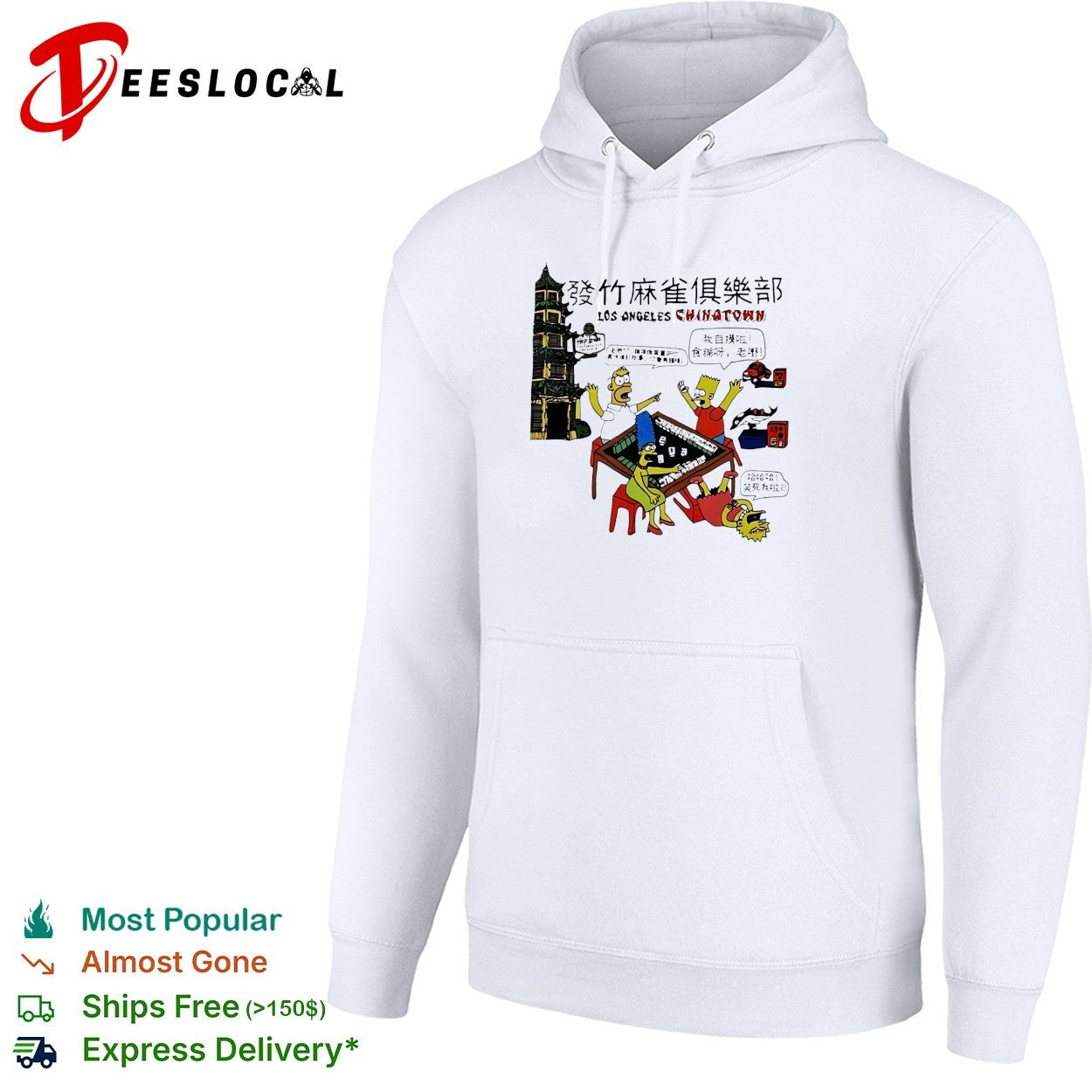 Simps mahjong club Los Angeles Chinatown shirt