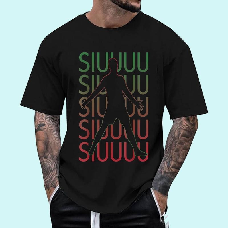 Siuuu Funny Soccer Football Boys Men Women Soccer Player T-Shirt | Tee For Men and Women, Unisex Cotton Hoodie, Sweatshirt