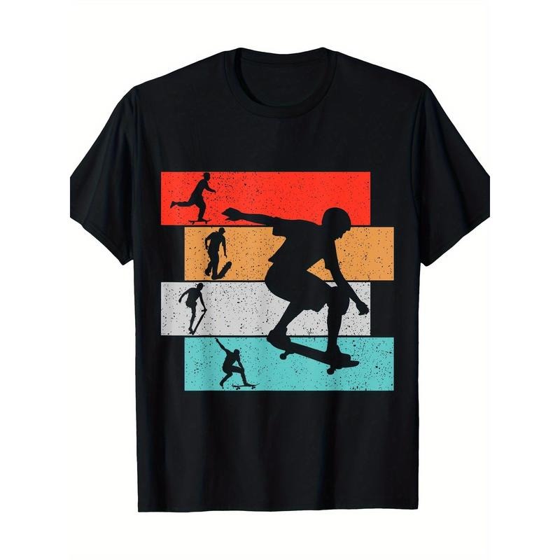 Skateboarder Retro Skateboard T-shirt 100% cotton T-shirt Made in USA Hoodie Sweatshirt | PrintMintTees.com