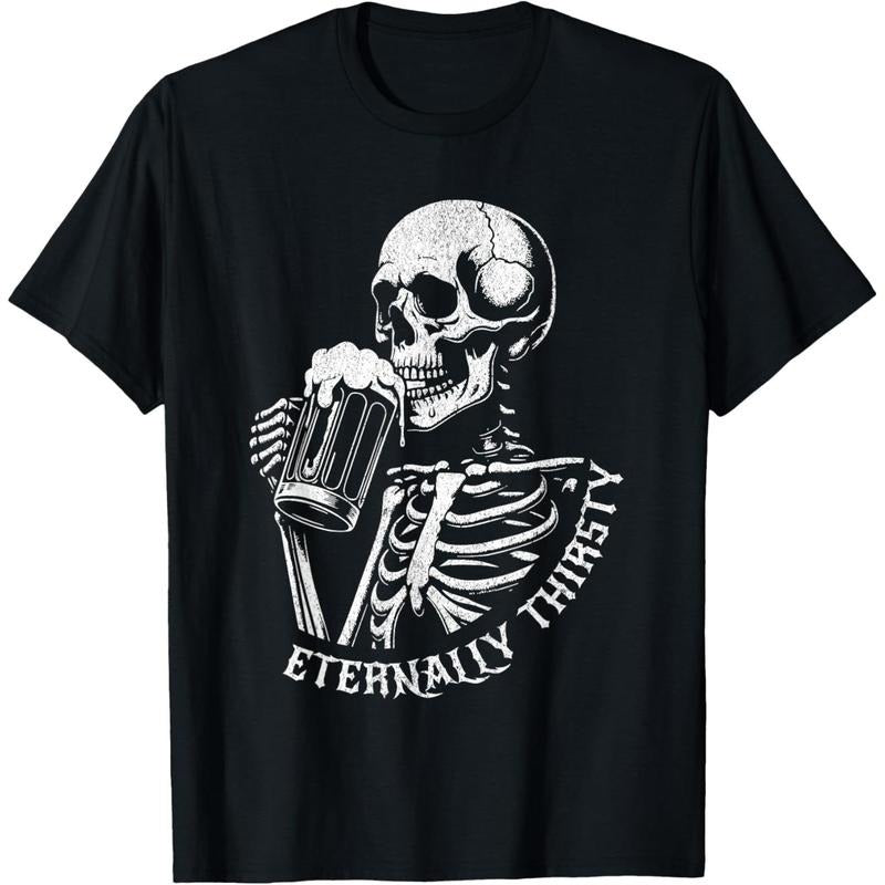 Skeleton Drink Beer Funny Craft Brew Dark Humor Skull Hops T-Shirt  made in us Hoodie Sweatshirt | PrintMintTees.com