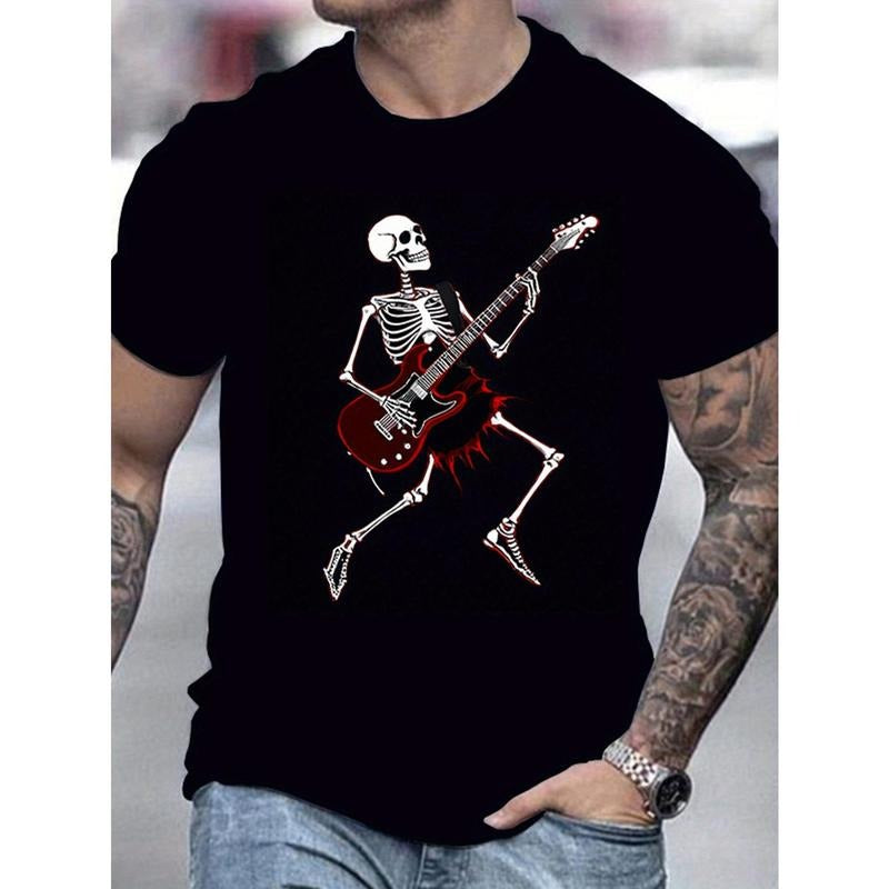 Skeleton Guitarist Crew Neck T-Shirt