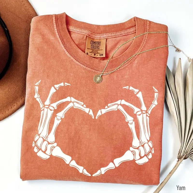 Skeleton Hand Shirt, Skeleton Halloween Shirt, Womens Halloween Shirt, Spooky Season Shirt, Halloween Gift Hoodie Sweatshirt