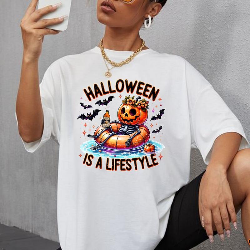 Skeleton Pumpkin Haloween T shirt, Sweatshirt, Hoodie Unisex | PrintMintTees.com