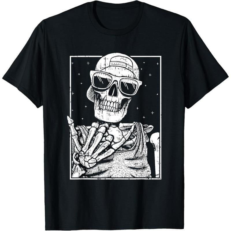 Skeleton Rock Hand Halloween Costume Cool Rock Music Rocker T-Shirt made in usa Hoodie Sweatshirt | PrintMintTees.com