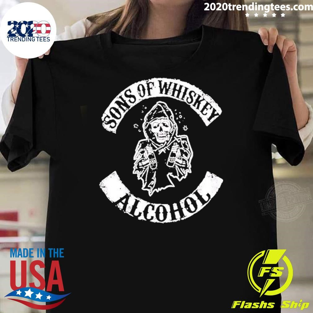 Skeleton Sons Of Whiskey Alcohol Shirt