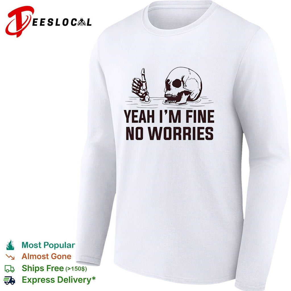 Skeleton under water ok hand sign yeah I’m fine no worries shirt