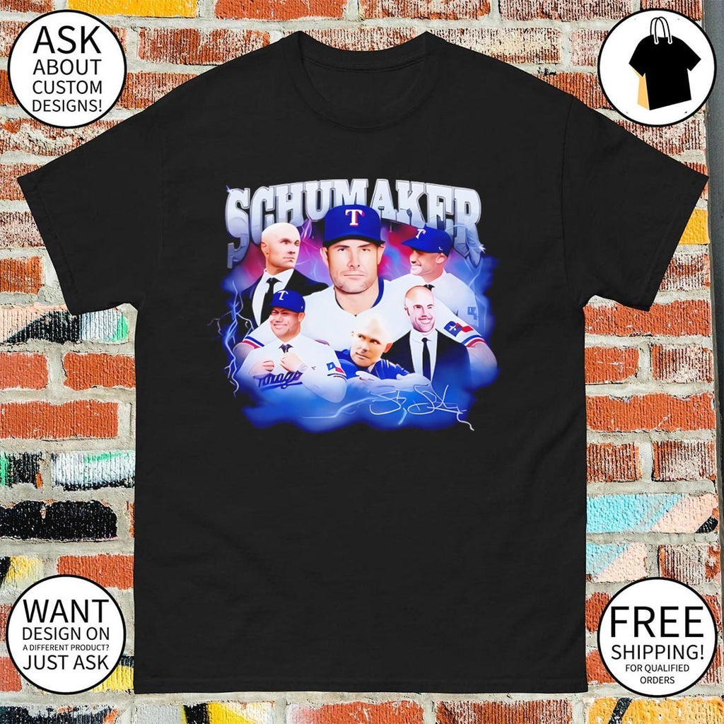 Skip Schumaker Texas Rangers baseball player collage tribute memorabilia shirt