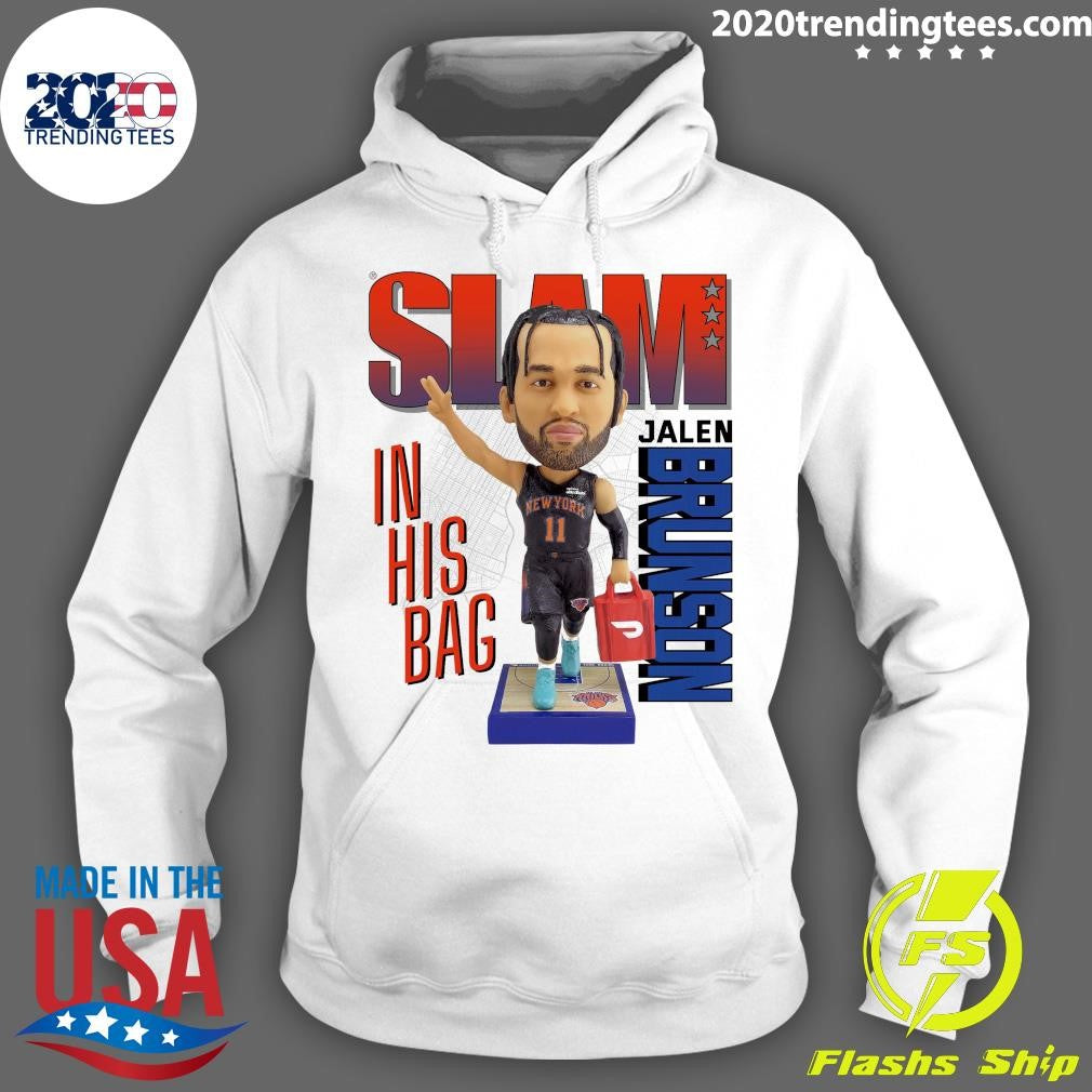 Slam Jalen Brunson bobblehead In His Bag New York Knicks Basketball 2026 Shirt