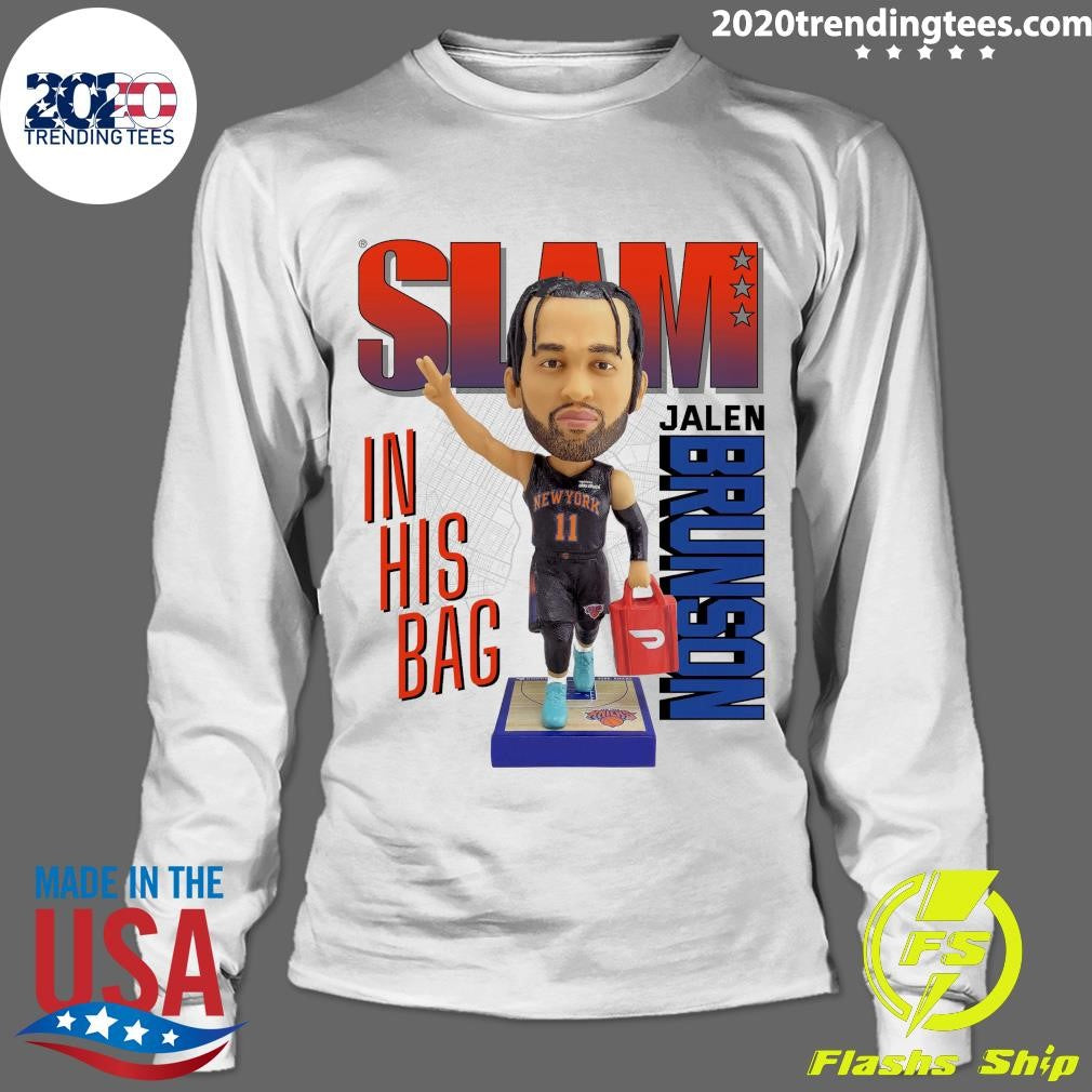Slam Jalen Brunson bobblehead In His Bag New York Knicks Basketball 2026 Shirt