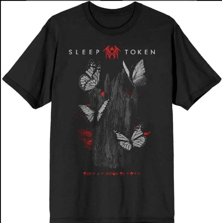 Sleep Token Butterflies Band Logo T Shirt Cotton Fabric Hoodie Sweatshirt | PrintMintTees.com