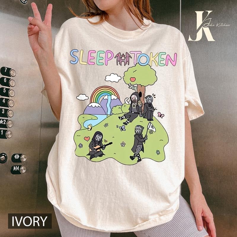 Sleep Token C0wboy Rider Shirt Cute Rainbow T-Shirt Hoodie Sweatshirt | PrintMintTees.com