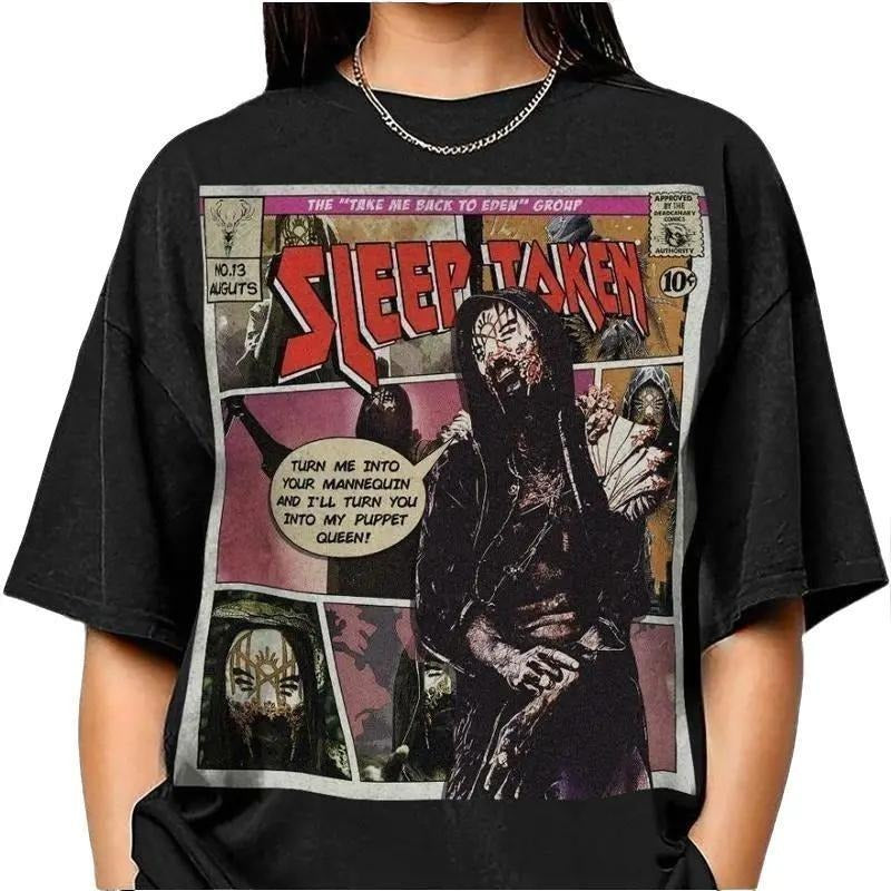 Sleep Token Comic 90s Shirt Bootleg Metal Rock Band Retro Sleep Token'S Woman Casual Top T-Shirts, Hoodie, Sweatshirt