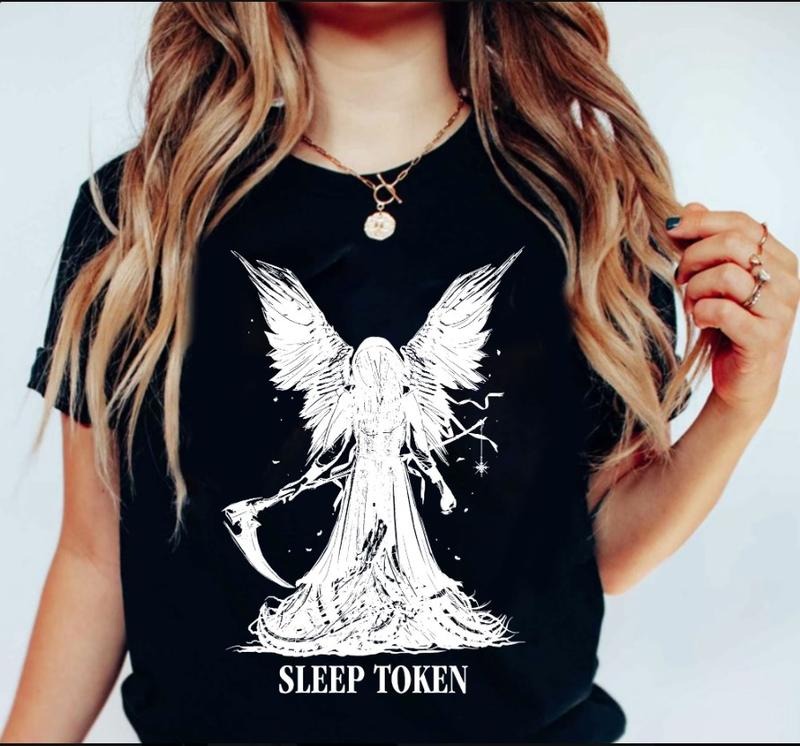 Sleep Token Winged Reaper T-Shirt | Hot Topic Cotton Fabric Hoodie Sweatshirt | PrintMintTees.com