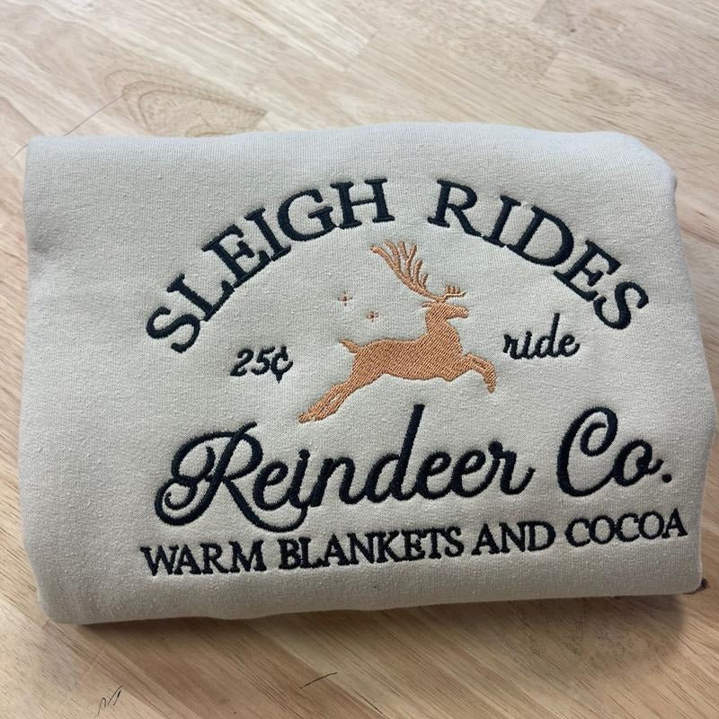 Sleigh rides embroidered sweatshirt T-Shirts, Hoodie | PrintMintTees.com
